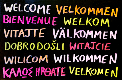 welcome sign