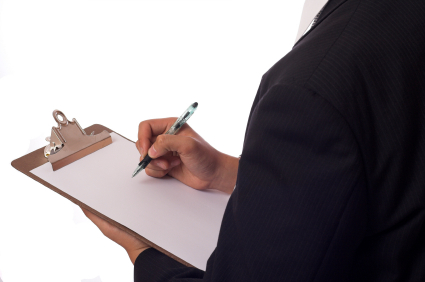 woman with clipboard